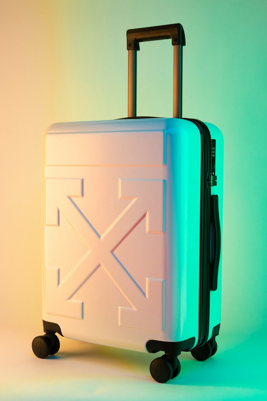 Suitcases stacked for travel